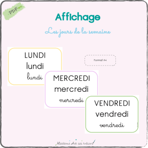 Les jours de la semaine