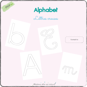 Alphabet - Lettres creuses