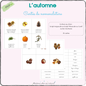 L'automne - Cartes de nomenclature