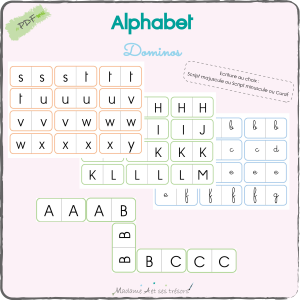 Dominos de l'alphabet