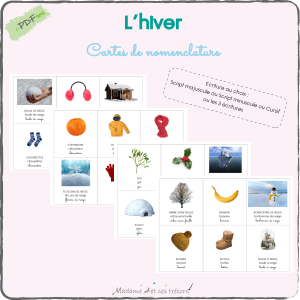 L'hiver - Cartes de nomenclature